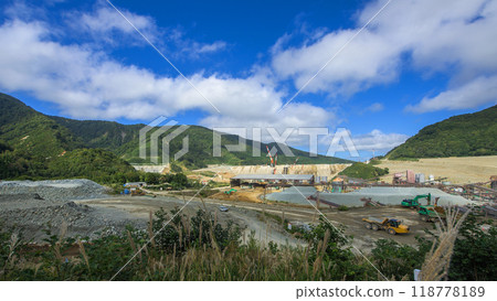 September 2024, Naruse Dam construction site, from the upstream observation deck, Akita Prefecture September 2024, Naruse Dam construction site, from the upstream observation deck, Akita Prefecture 118778189