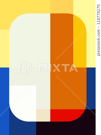 Colorful geometric design poster, vector template. Boho home decor aesthetic poster Colorful geometric design poster, vector template. Boho home decor aesthetic poster 118778270