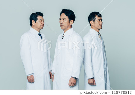 Middle white coat men Middle white coat men 118778812