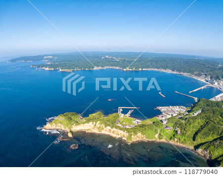 八幡岬和勝浦灣（千葉縣勝浦市） 118779040