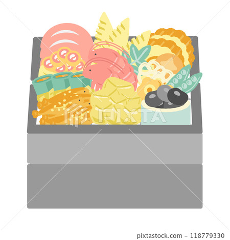 Osechi cuisine illustration 118779330