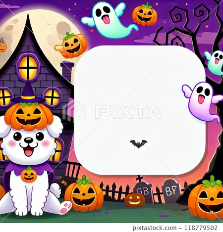 萬聖節裝飾框、狗狗② 萬聖節裝飾框、狗狗② 118779502