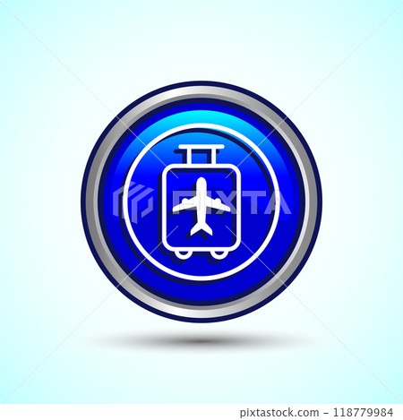 Luggage Icon Button Design Illustration. Travel Baggage Icon Luggage Icon Button Design Illustration. Travel Baggage Icon 118779984