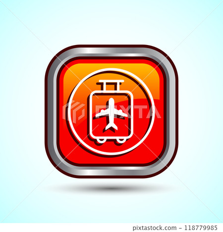 Luggage Icon Button Design Illustration. Travel Baggage Icon Luggage Icon Button Design Illustration. Travel Baggage Icon 118779985