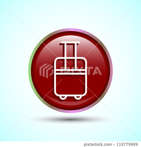 Luggage Icon Button Design Illustration. Travel Baggage Icon 118779989
