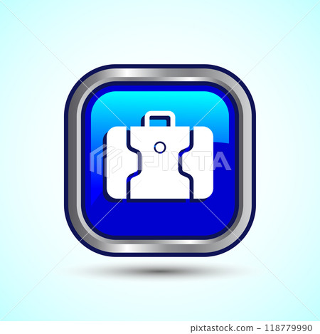 Luggage Icon Button Design Illustration. Travel Baggage Icon 118779990