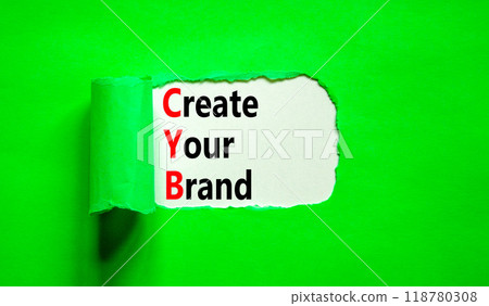 CYB Create your brand symbol. Concept words CYB Create your brand on beautiful white paper. Beautiful green paper background. Business CYB Create your brand concept. Copy space. CYB Create your brand symbol. Concept words CYB Create your brand on beautiful white paper. Beautiful green paper background. Business CYB Create your brand concept. Copy space. 118780308