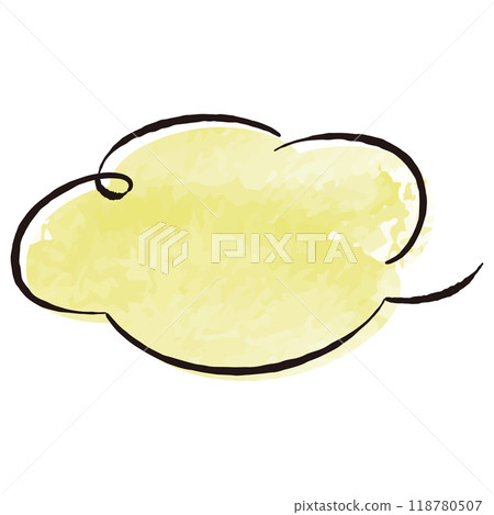 雲形手繪語音氣泡水彩向量插畫 118780507