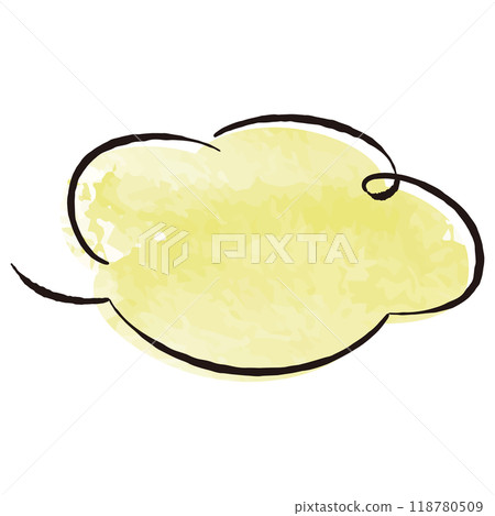 雲形手繪語音氣泡水彩向量插畫 118780509