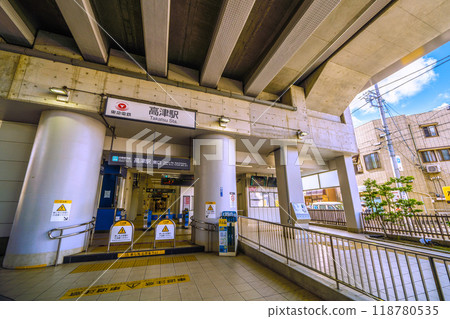 Kawasaki cityscape in Japan, overlooking Tokyu Corporation Takatsu Station (east exit), etc. Kawasaki cityscape in Japan, overlooking Tokyu Corporation Takatsu Station (east exit), etc. 118780535