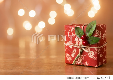 sparkly christmas present 118780621