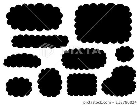 Fluffy black frame set 118780824