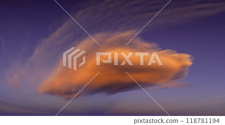 charming colorful clouds in the sky in evening charming colorful clouds in the sky in evening 118781194
