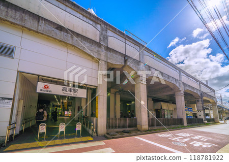 Kawasaki cityscape in Japan View of Tokyu Electric Railway Takatsu station etc. 118781922