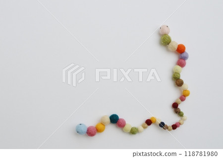 New Year's material: snake made from wool felt ball New Year's material: snake made from wool felt ball 118781980