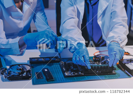 Electronics technician, electronic engineering electronic repair, electronics measuring and testing, repair and maintenance concepts. Electronics technician, electronic engineering electronic repair, electronics measuring and testing, repair and maintenance concepts. 118782344
