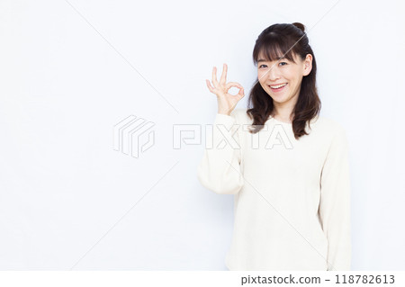 Woman signing OK 118782613