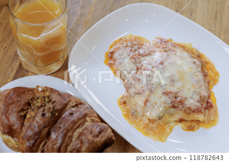 Croissants and lasagna Croissants and lasagna 118782643