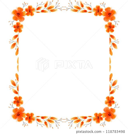 frame of flowers seamless pattern with birds and flowers 118783498