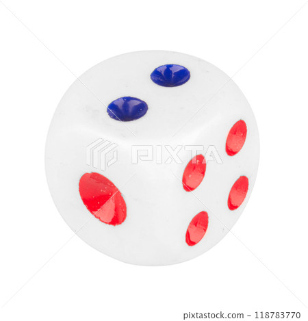 dice isolated on white background ganbling 118783770