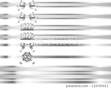 Ribbon, knot variation 2-2 three colors, silver 118785011