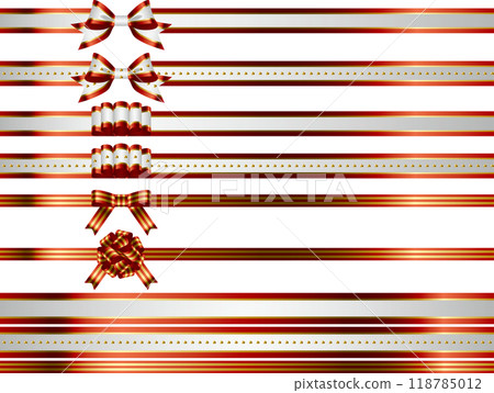 Ribbon, knot variations 2-3, three colors, red 118785012