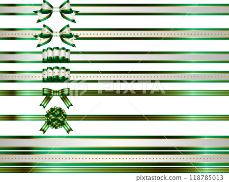 Ribbon, knot variations 2-4, three colors, green Ribbon, knot variations 2-4, three colors, green 118785013