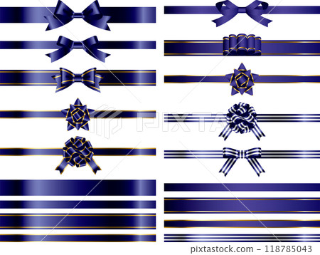 Ribbon, knot variation 1-14 navy Ribbon, knot variation 1-14 navy 118785043
