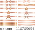 Ribbon, knot variation 1-8 peach gold 118785054