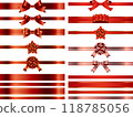 Ribbon, knot variation 1-10 red 118785056