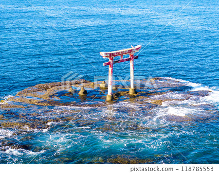 勝浦灣舊富岬神社海鳥居（千葉縣勝浦市） 118785553