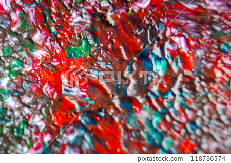 Top view of brush stroke acrylic and watercolor painting. Multicolor texture and watercolor painting background Top view of brush stroke acrylic and watercolor painting. Multicolor texture and watercolor painting background 118786574