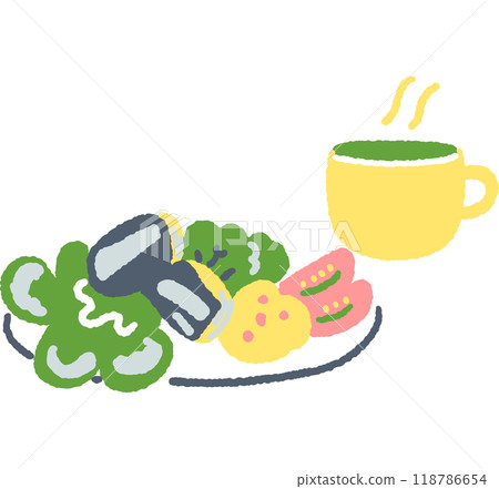健康飲食庫存插畫素材 健康飲食庫存插畫素材 118786654
