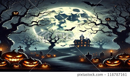 spooky halloween 118787161