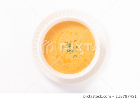 Cream soup with red snow crab Cream soup with red snow crab 118787451