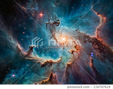 galaxy in a free space 118787629