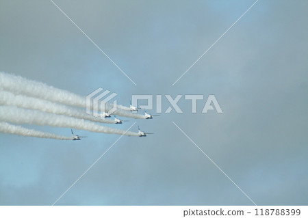 Blue impulse flying in formation Blue impulse flying in formation 118788399