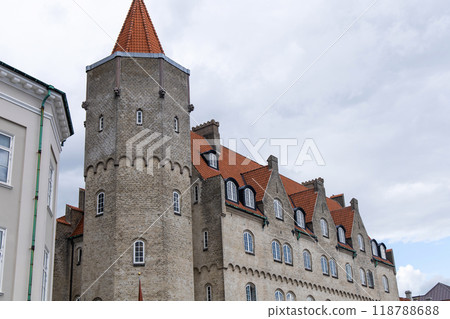 Street of the old Danish town of Aalborg, Denmark. Street of the old Danish town of Aalborg, Denmark. 118788688
