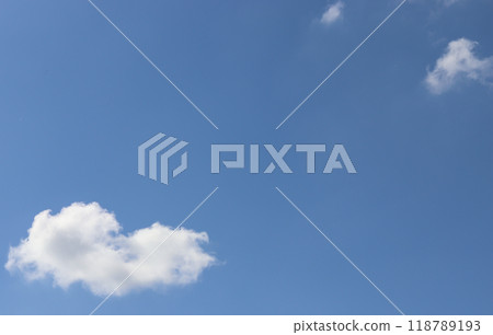 View of beautiful blue sky with white clouds. View of beautiful blue sky with white clouds. 118789193