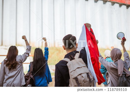 Youth Protesters Advocating for Change at a Peaceful Demonstration for Their Rights 118789310