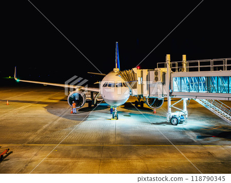停機坪上正在維修的客機 118790345