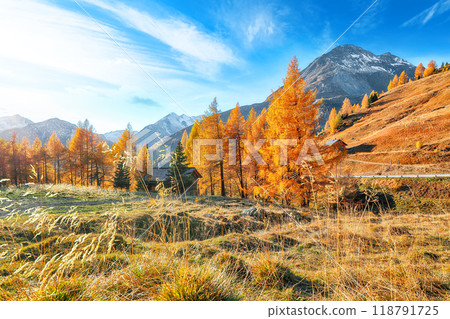 Fantastic autumn landscape at Grossglockner High Alpine Road. Fantastic autumn landscape at Grossglockner High Alpine Road. 118791725