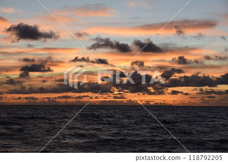 Sunset Sky Over The Sea, Beautiful Cloudscape, Dramatic Landscape Sunset Sky Over The Sea, Beautiful Cloudscape, Dramatic Landscape 118792205