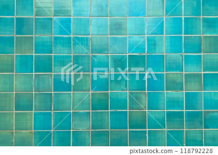 Colorful mosaic tiles on the wall. Abstract background and texture for design. Colorful tile bathroom wall texture 118792228