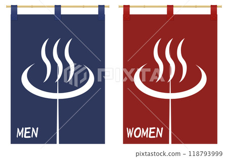 Noren curtain illustration 118793999