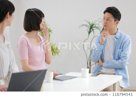 Engineer 1 feels uncomfortable with what his junior is saying Engineer 1 feels uncomfortable with what his junior is saying 118794541