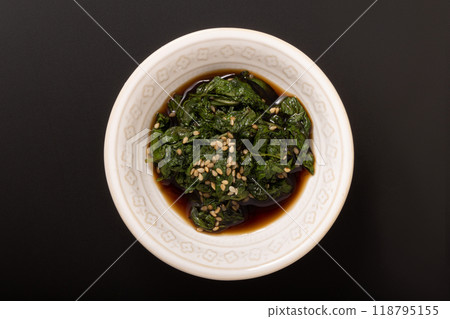 Shiso leaves pickled in soy sauce Shiso leaves pickled in soy sauce 118795155