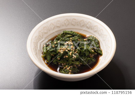 Shiso leaves pickled in soy sauce Shiso leaves pickled in soy sauce 118795156