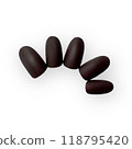 Single color matte nail tip ~Dark brown~ 118795420