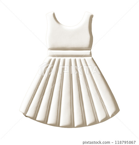 Simple and cute clay art dress icon 118795867